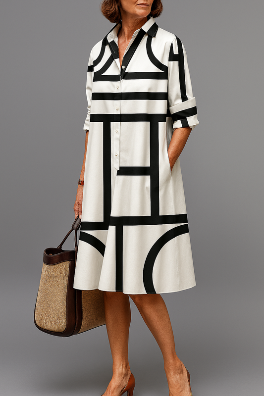Billie | Two-Tone Midi Dress