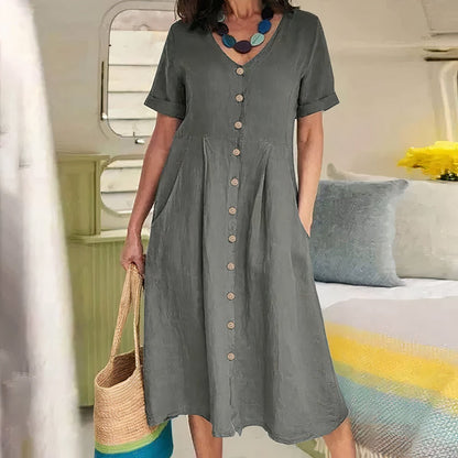 Briar - Effortless Buttoned Dress - Alira - Boutique