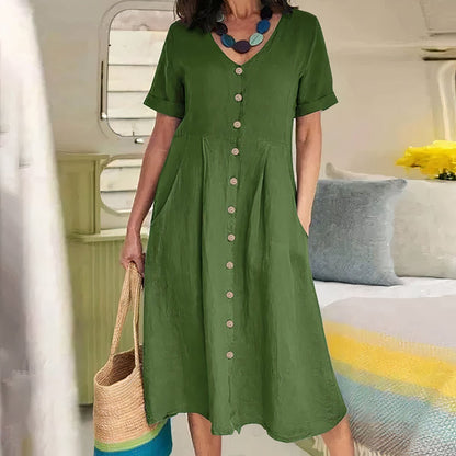 Briar - Effortless Buttoned Dress - Alira - Boutique
