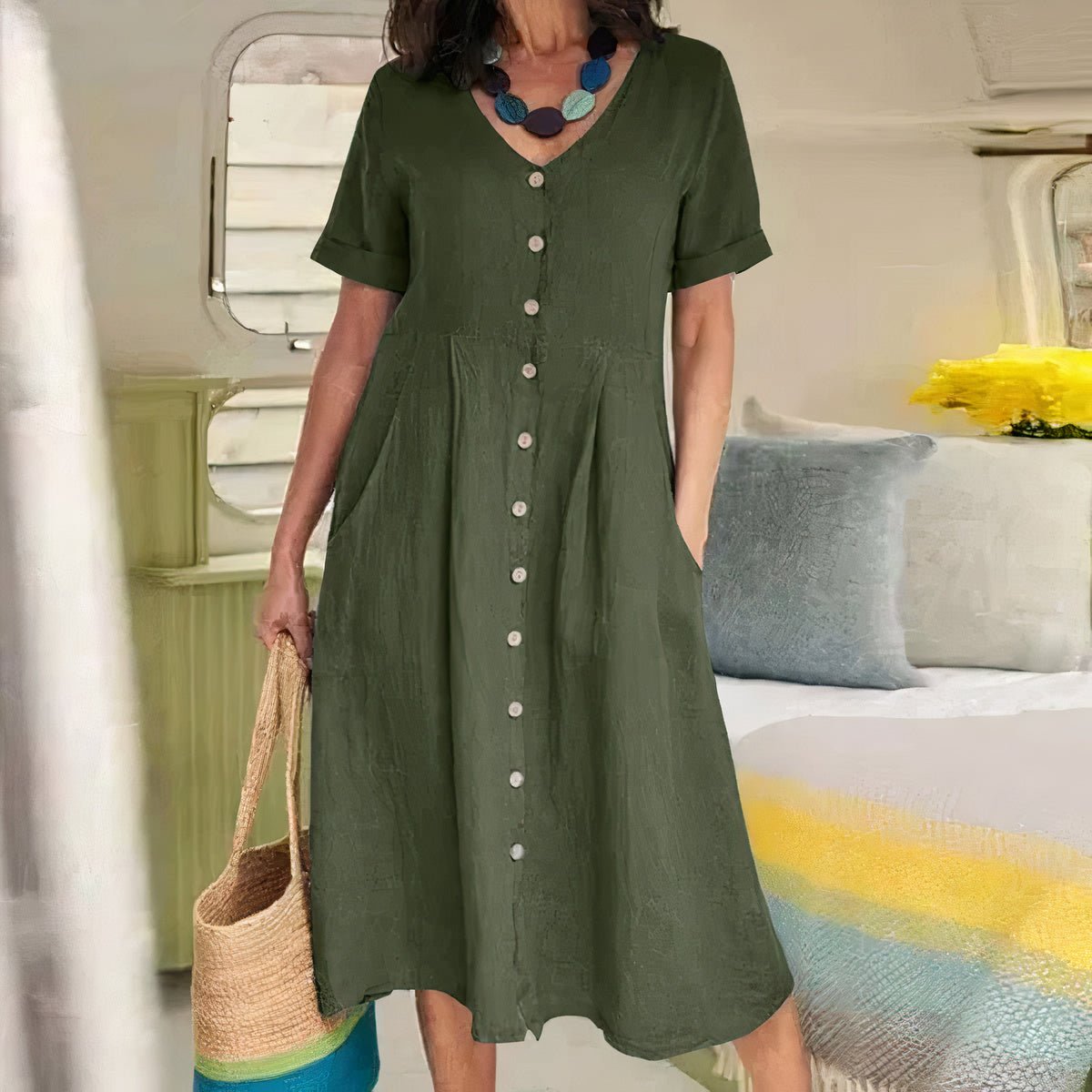 Briar - Effortless Buttoned Dress - Alira - Boutique