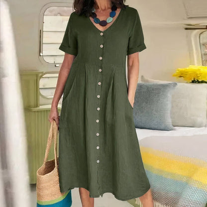 Briar - Effortless Buttoned Dress - Alira - Boutique