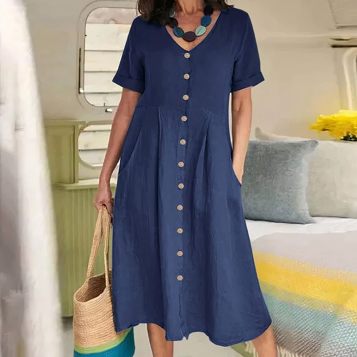 Briar - Effortless Buttoned Dress - Alira - Boutique