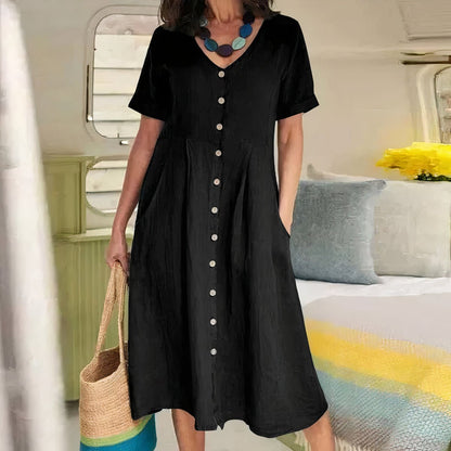 Briar - Effortless Buttoned Dress - Alira - Boutique