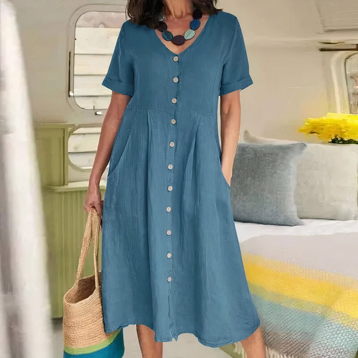 Briar - Effortless Buttoned Dress - Alira - Boutique