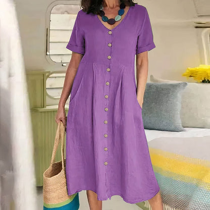 Briar - Effortless Buttoned Dress - Alira - Boutique