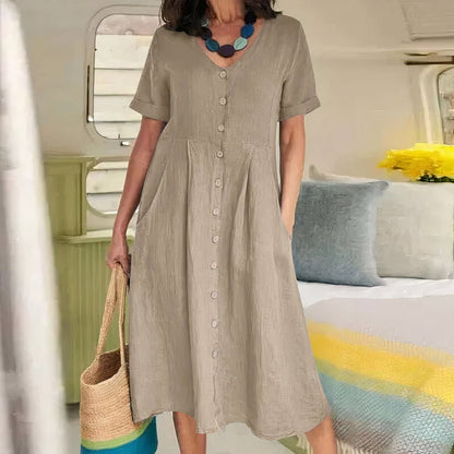Briar - Effortless Buttoned Dress - Alira - Boutique