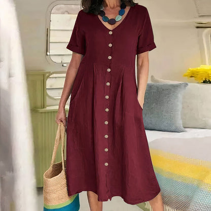 Briar - Effortless Buttoned Dress - Alira - Boutique