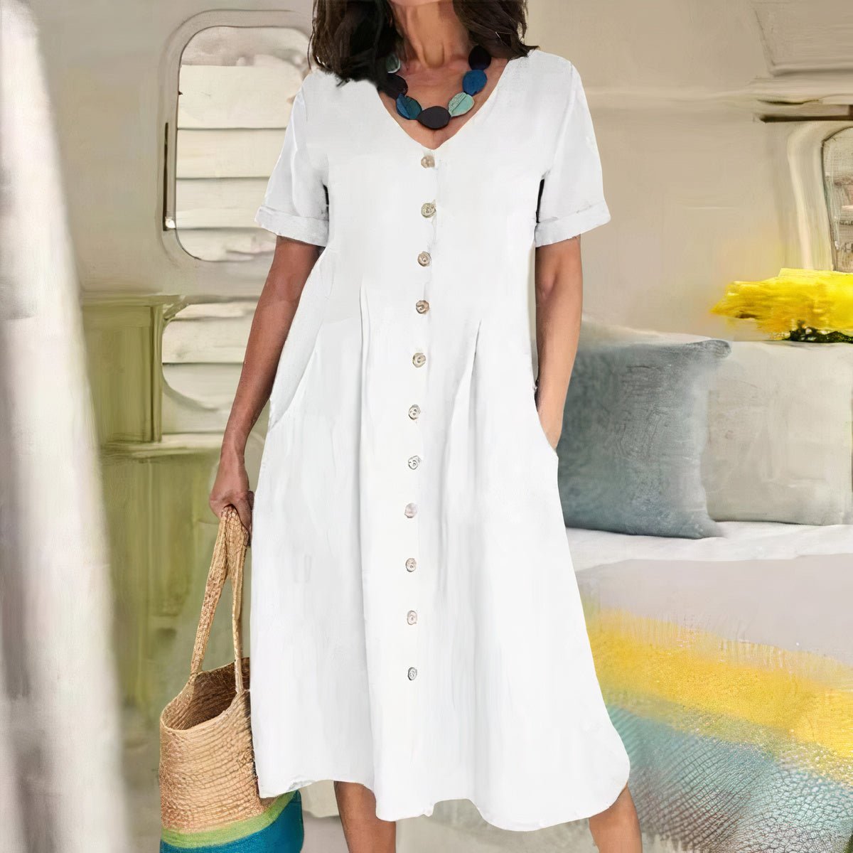 Briar - Effortless Buttoned Dress - Alira - Boutique