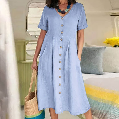 Briar - Effortless Buttoned Dress - Alira - Boutique