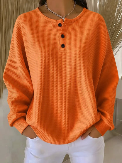 Bristol™ Cozy Waffle Knit Henley - Alira - Boutique
