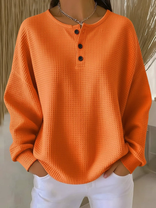 Bristol™ Cozy Waffle Knit Henley - Alira - Boutique