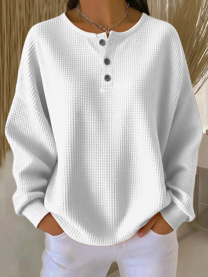 Bristol™ Cozy Waffle Knit Henley - Alira - Boutique