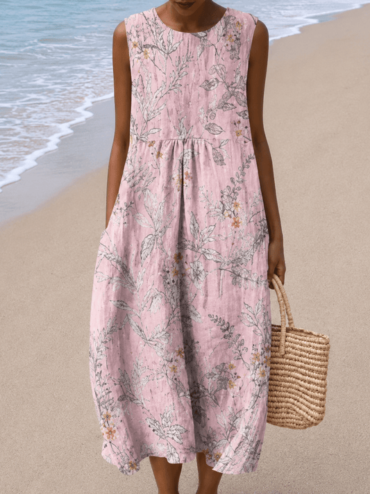 Brooklyn - Women’s Sleeveless Relaxed Fit Midi Dress - Alira - Boutique