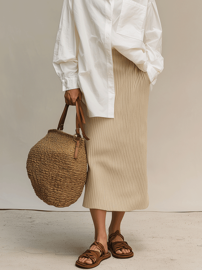 Uma | Bohemian White Shirt & Soft Ribbed