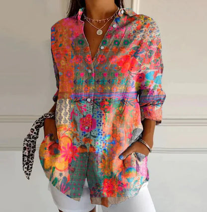 Joan Vintage Floral Blouse