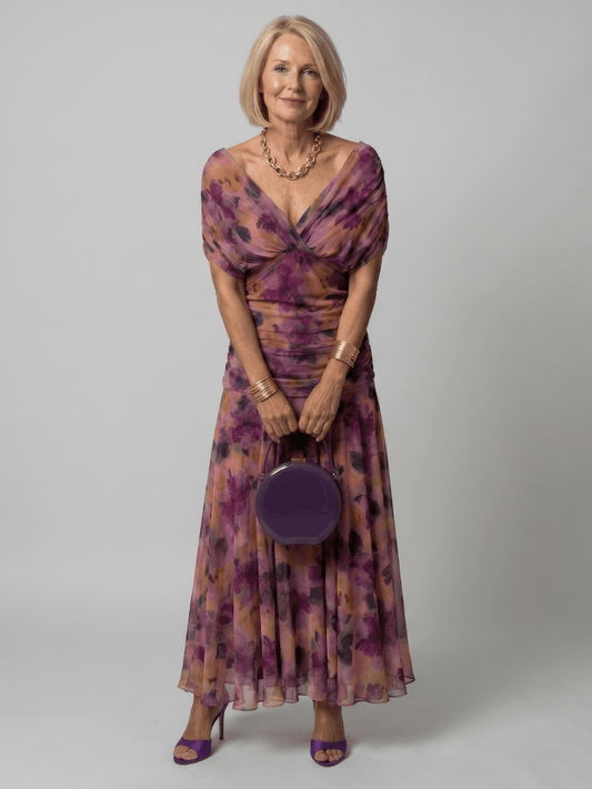 Calen™ Off Shoulder Flow Midi Dress - Alira - Boutique