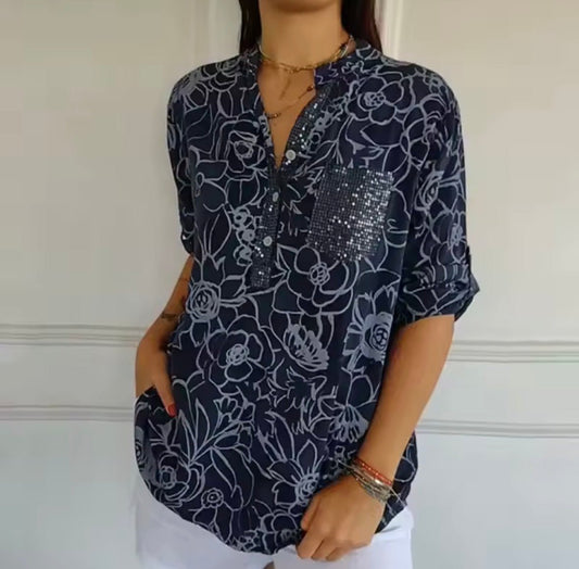 Camila | Elegant Blouse with Pocket - Alira - Boutique