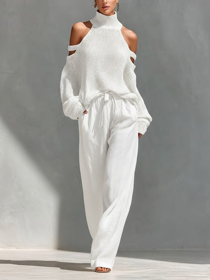 Camilla | Fashionable Knit and Linen Set - Alira - Boutique