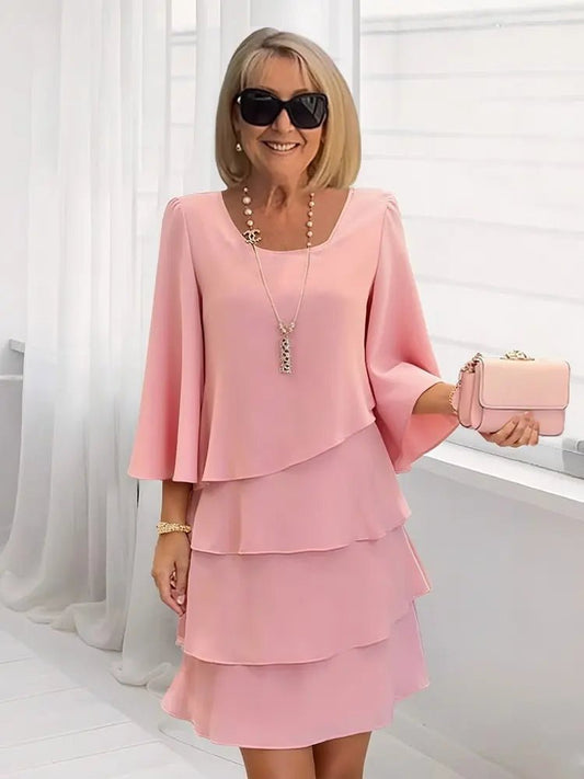 Catherine | Elegant Comfort Ruffle Dress - Alira - Boutique