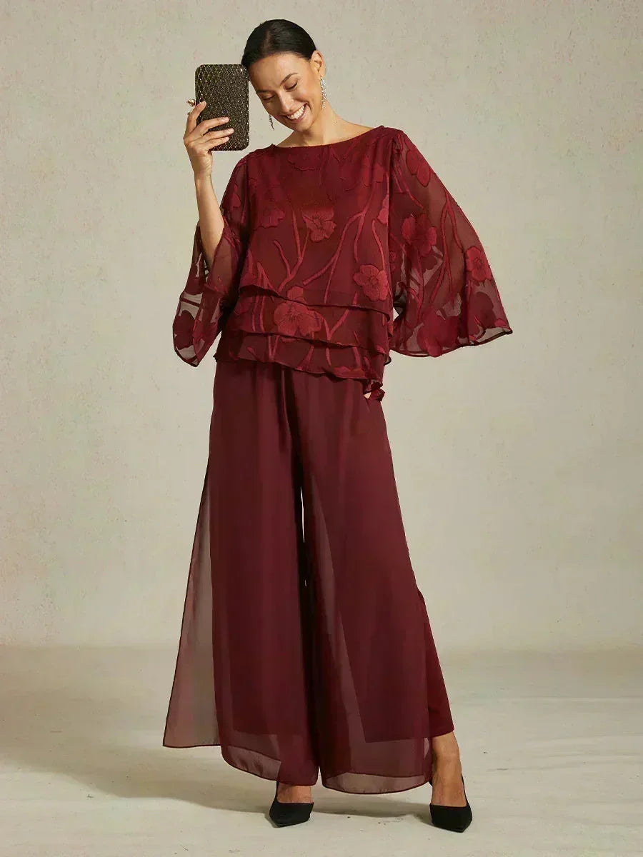 Blanchette | Chiffon Split Leg Pants
