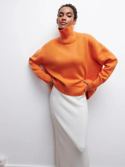 Cittra | Oversized Ribbed Turtleneck Sweater