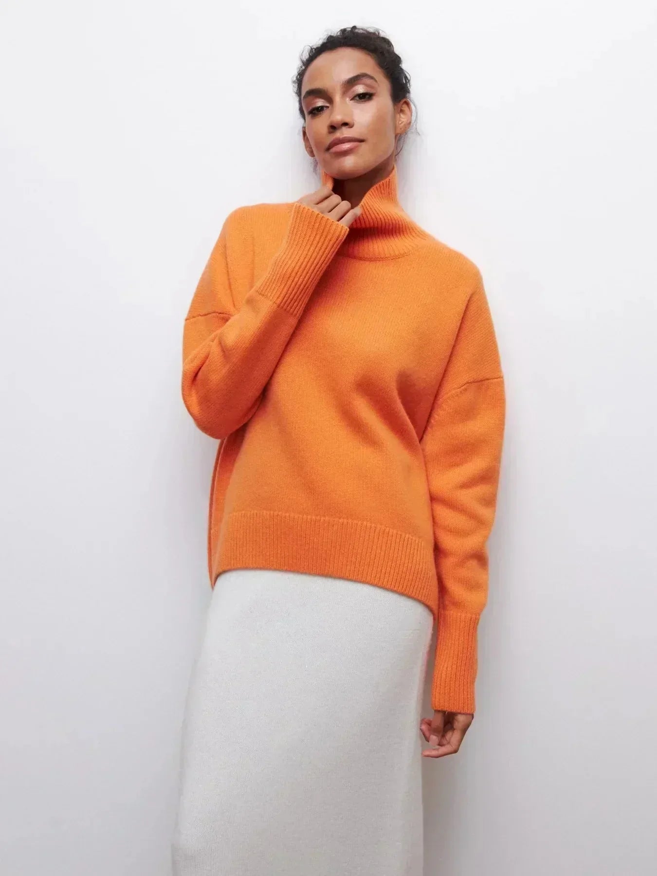 Cittra | Oversized Ribbed Turtleneck Sweater