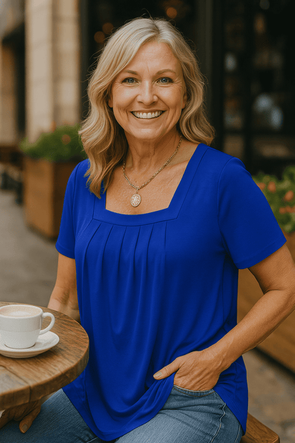 Colleen | Pleated Comfort Top - Everyday confidence (S-5XL) - Alira - Boutique