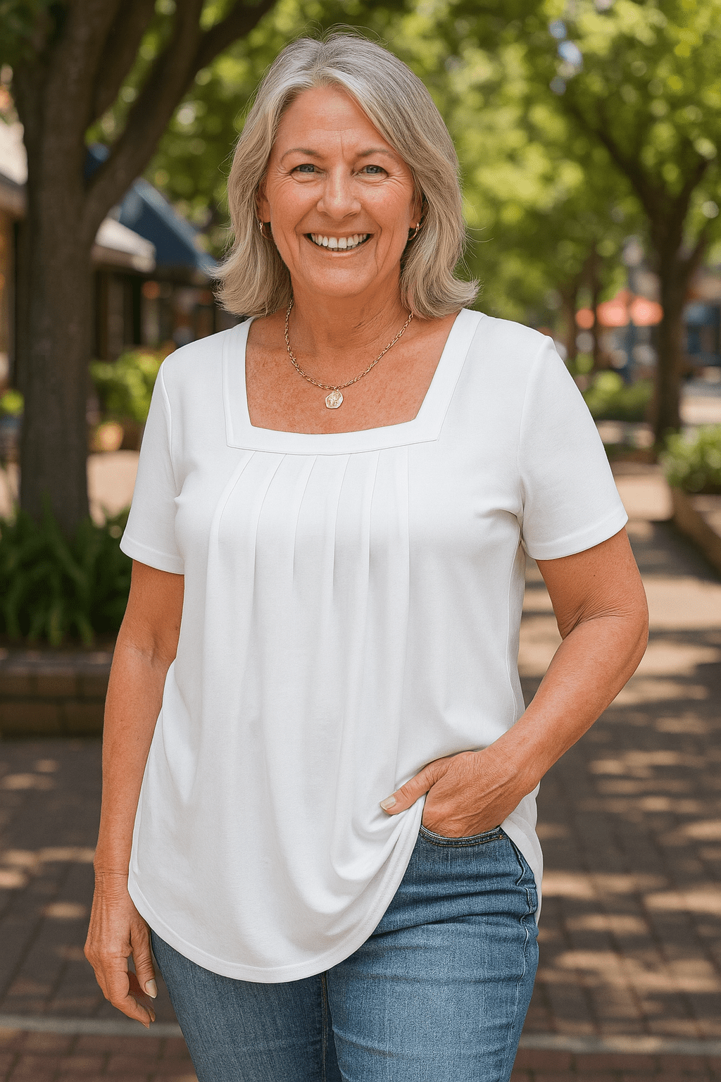 Colleen | Pleated Comfort Top - Everyday confidence (S-5XL) - Alira - Boutique