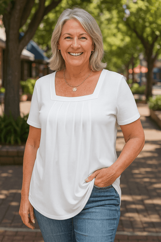 Colleen | Pleated Comfort Top - Everyday confidence (S-5XL) - Alira - Boutique