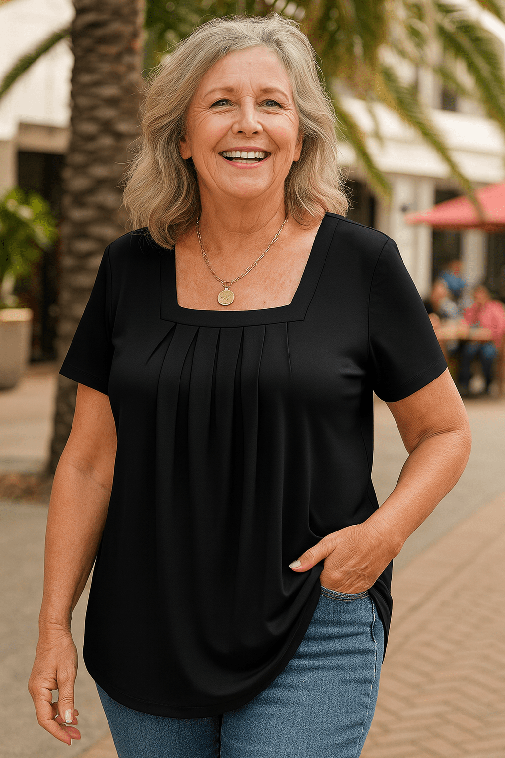 Colleen | Pleated Comfort Top - Everyday confidence (S-5XL) - Alira - Boutique