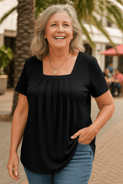 Colleen | Pleated Comfort Top - Everyday confidence (S-5XL) - Alira - Boutique