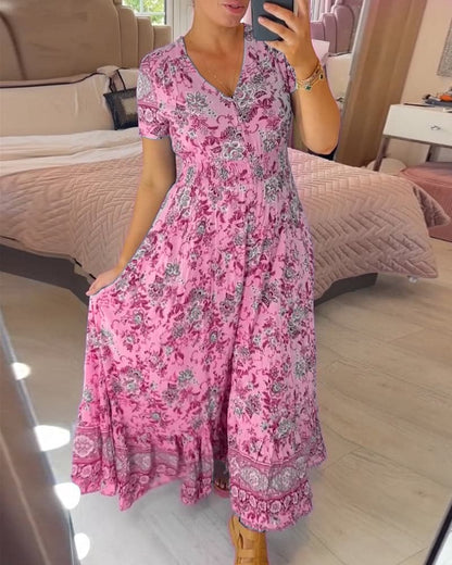 Connie - Floral Maxi Dress - Alira - Boutique