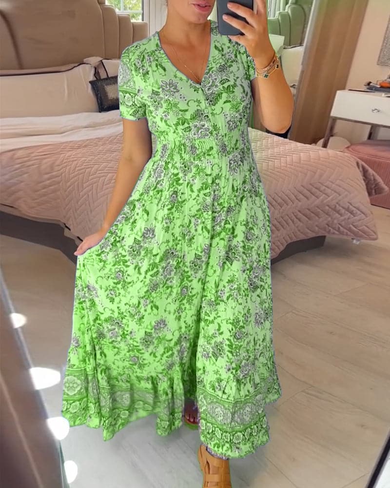 Connie - Floral Maxi Dress - Alira - Boutique