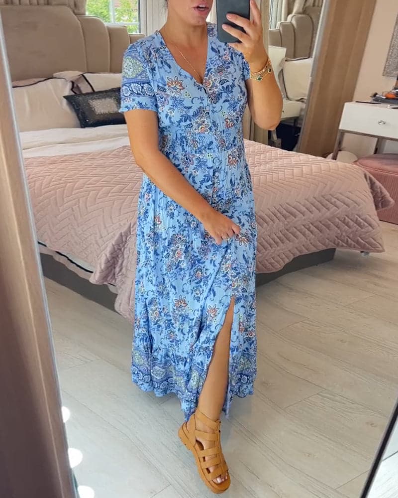 Connie - Floral Maxi Dress - Alira - Boutique