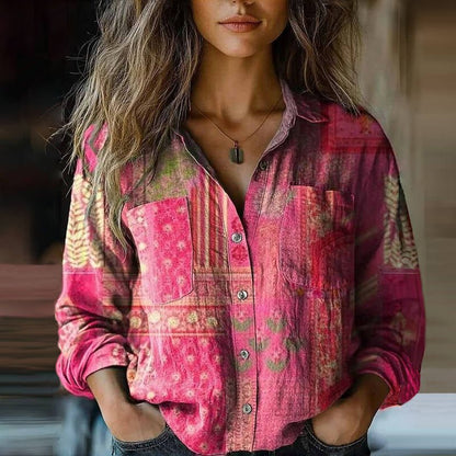 Emma | Vintage Printed Blouse