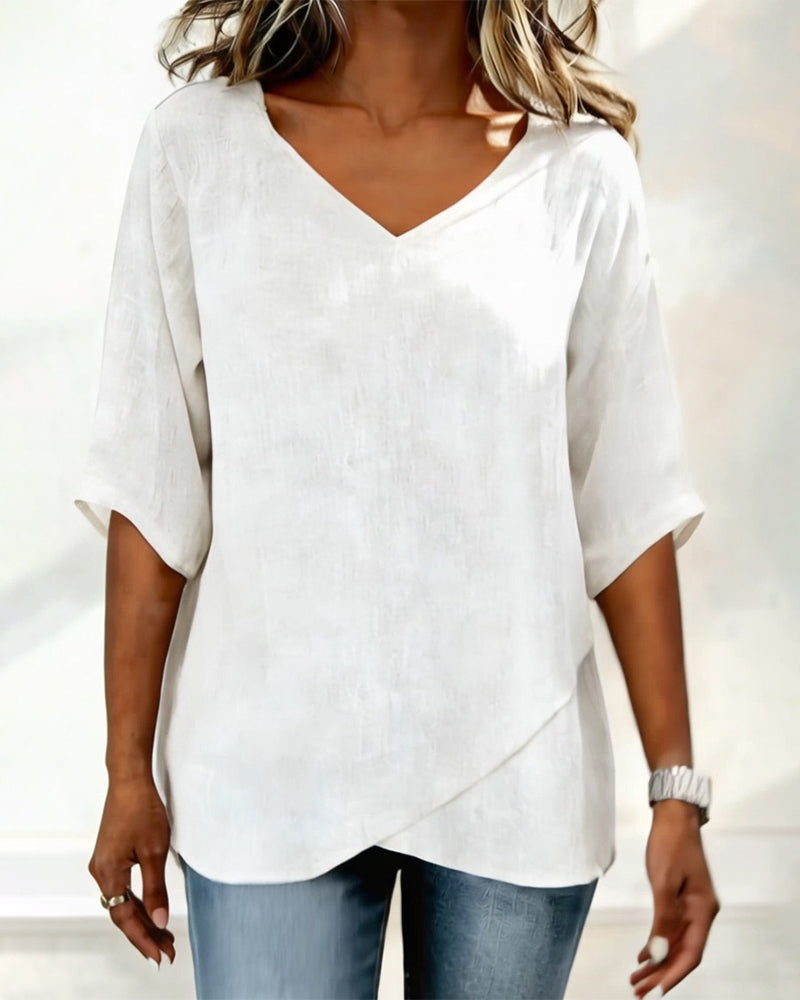 Donna | Irregular V-Neck Top