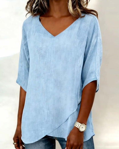 Donna | Irregular V-Neck Top