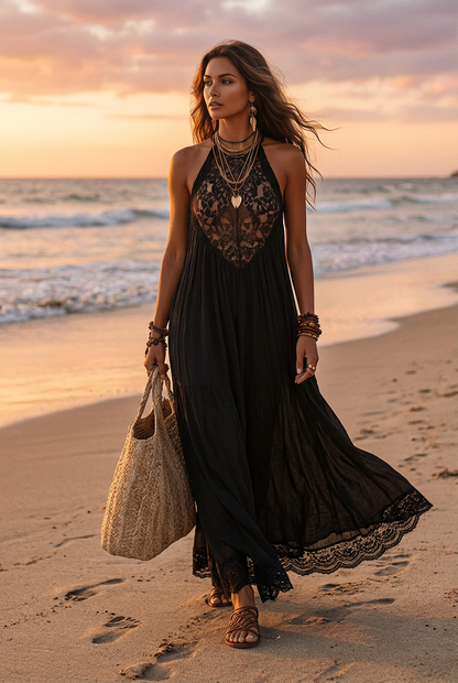 Esme | Sleeveless Drape Maxi Dress