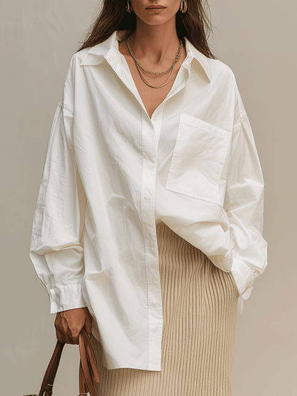 Uma | Bohemian White Shirt & Soft Ribbed