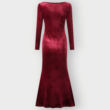 Kryenna | Luxe Evening Silhouette Velvet Gown