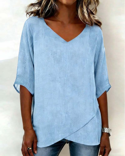 Donna | Irregular V-Neck Top