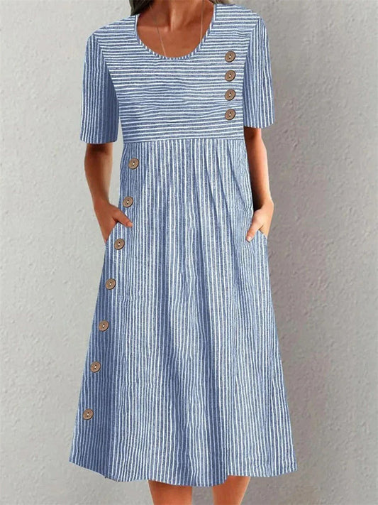 Edna | Striped Summer Dress - Alira - Boutique