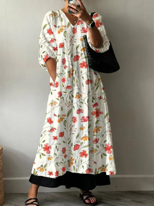 Elegant Printed Dress Ana - Alira - Boutique