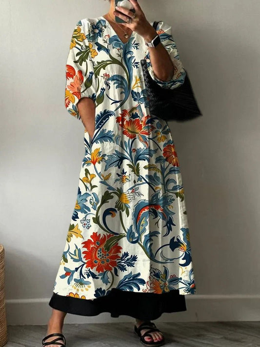 Elegant Printed Dress Carol - Alira - Boutique