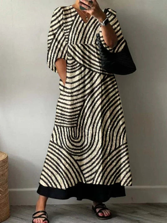 Elegant Printed Dress Karoline - Alira - Boutique