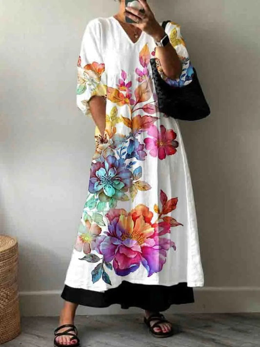Elegant Printed Dress Sofia - Alira - Boutique