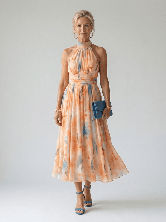 Elin™ Soft Halter Midi Dress - Alira - Boutique