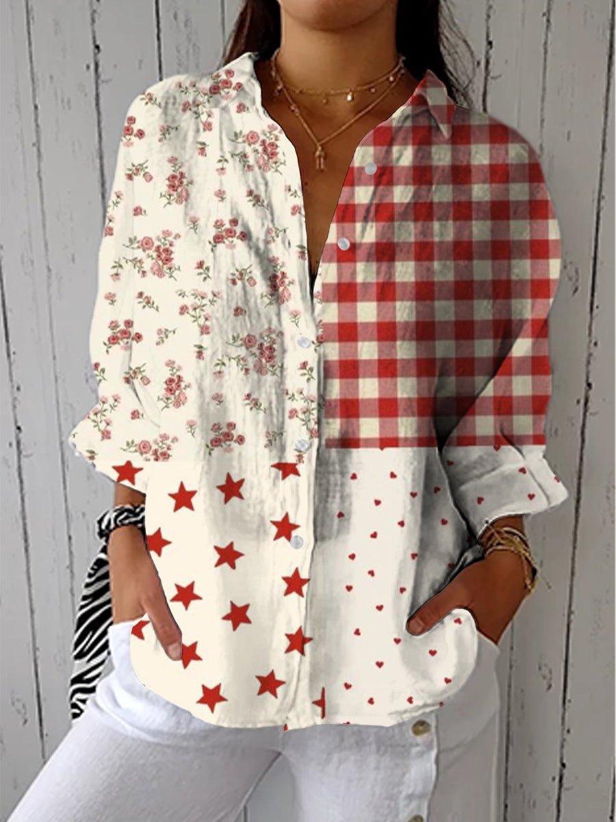 Elise | Country Patchwork Blouse - Alira - Boutique