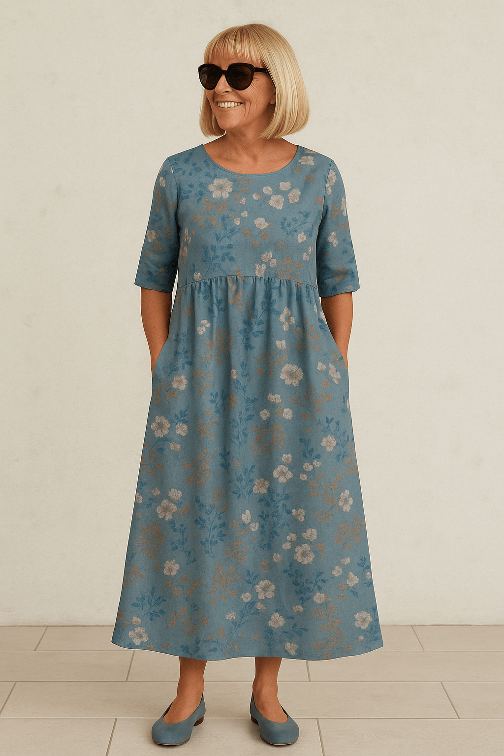 Eliza | Relaxed Midi Dress - Effortless Elegance, Everyday Comfort - Alira - Boutique