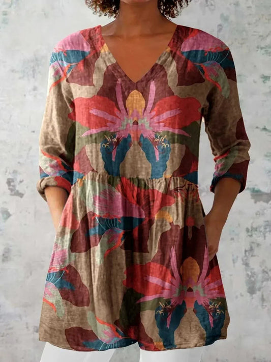 Ellie | Floral Doll Neck Top - Alira - Boutique